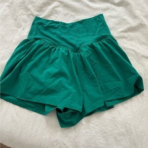 aerie V-Waist Green Athletic Skort Shorts